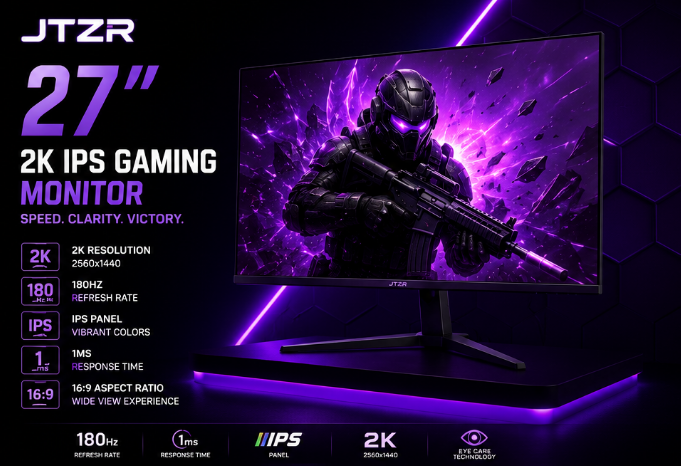 JTZR 27" 2K Gaming Monitor